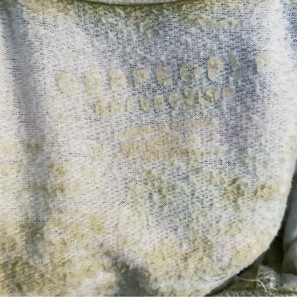 Odd People Apparel Unisex Burnout Raglan Wide Neck Sweatshirt Gold Oversized M - Picture 3 of 3